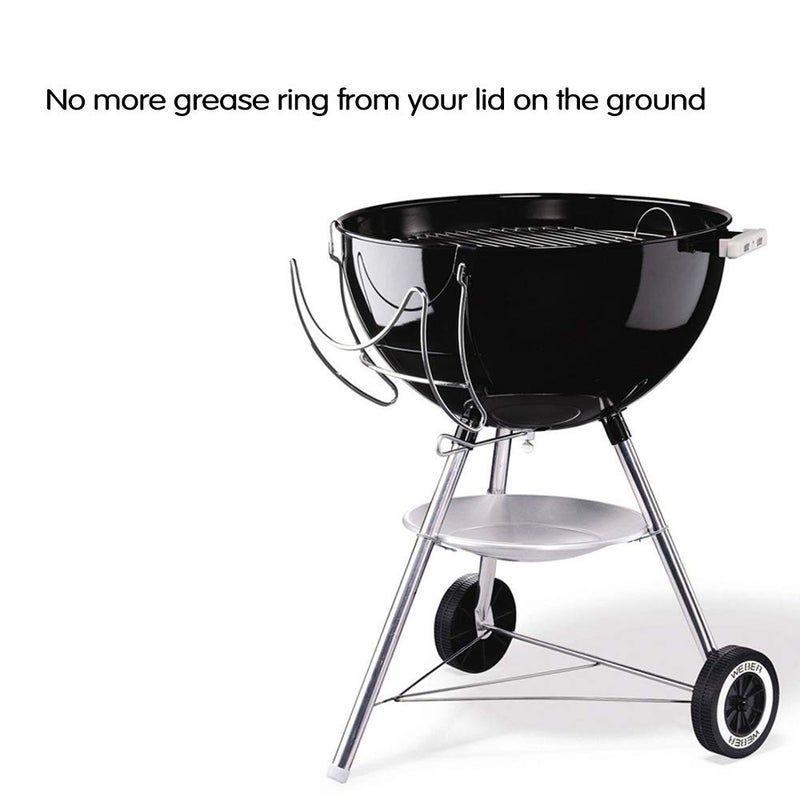 GRISUN Grill Lid Holder for Weber Charcoal Kettle Grill 22.5 Inch, 18.5 Inch, Stainless Steel Slide a Side Lid Prop, Charcoal Kettle Accessories, BBQ Accessory for Weber Kettle - Image 3